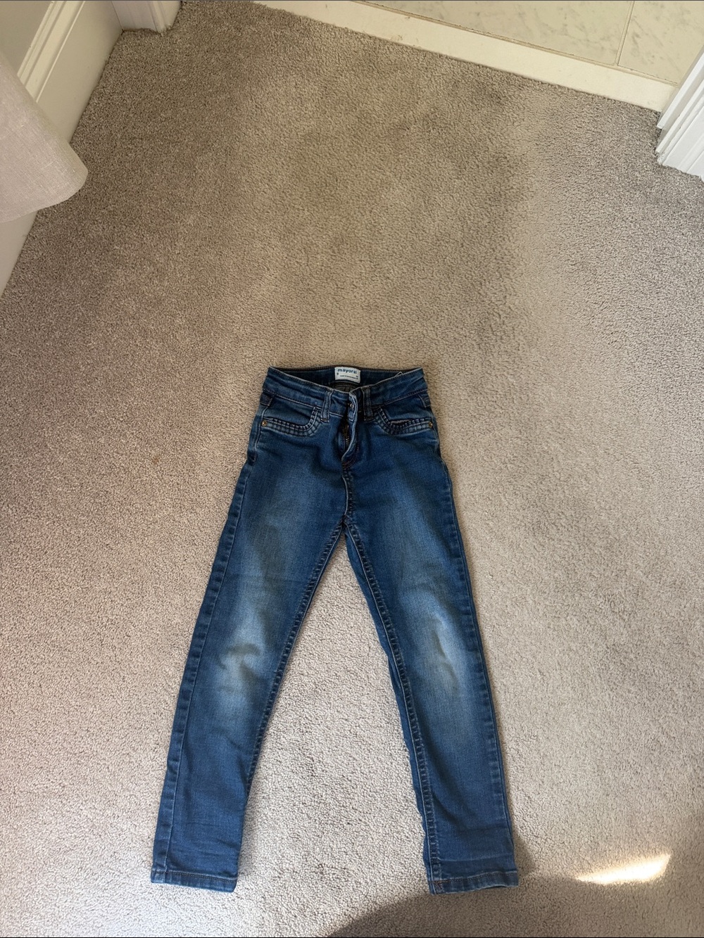 Mayoral Blue Girls' Skinny Stretch Jeans